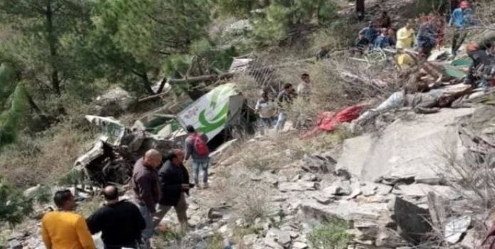 Eight killed as bus plunges into valley